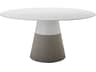 Maldives Round Dining Table 63-Inch White Solid Surface