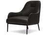 Swoon Black Leather Accent Chair