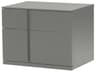 Carbon 2-Drawers Gray Nightstand
