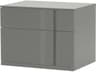 Carbon 2-Drawers Gray Nightstand