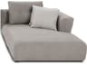 Como Gray Upholstered Sectional Chaise Lounge