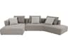 Como Beige Upholstered Sectional Sofa