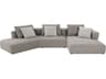 Como Beige Upholstered Sectional Sofa