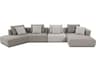 Como Beige Upholstered Sectional Sofa