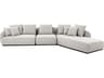 Saba Gray Upholstered Sectional Sofa