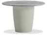 Edem Round Silver Grey Travertine Marble Top End Table