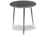 Kaii Round Marble Black End Table