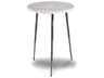 Kaii Round Marble Grey End Table