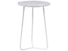 Tripoli Round Marble White End Table