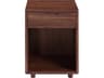 Osamu 1-Drawer Brown Walnut Wood Nightstand