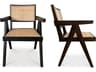 Takashi Elm Wood Brown Arm Dining Chair - Set of Two