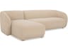Faye Beige Upholstered Sectional Sofa