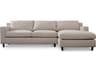 Hutton Beige Upholstered Right Sectional Sofa