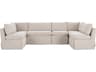 Fable Beige Upholstered Sectional Sofa