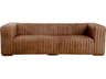 Castle Leather Sofa Industrial Brown