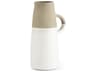 Garand Small 13H Two-Toned White Natural Ceramic Jug