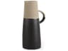 Garand Medium 15H Two-Toned Black/Natural Ceramic Jug