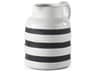 Harmon I Small White w/ Charcoal Stripes Ceramic Jug