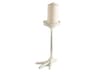 Daffy II Tall White Cast Iron Chicken Foot Table Candle Holder