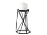 Sixx I Small Antiqued Metal Hexagonal Table Candle Holder