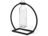 Monica II Tall Black Metal Glass Bottle Vase