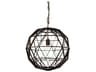 Dyson I 18x18 Black Metal Triangular Orb Pendant Light