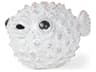 Spike II (Large) 10L x 6W Off-White Ceramic Puffer Fish