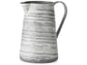 Serena II 11.2H Large Gray/White Textured Metal Jug
