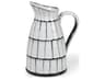 Lome Small White/Black Ceramic Jug