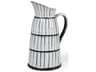 Lome Large White/Black Patterned Ceramic Water Pitcher