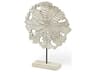 Kamara II (Large) 16L x 4W White Washed Wood W/Antiqued Silver  Botanical Decorative Object