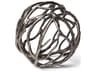 Sphaira II Large 7L x 7W Silver Cast Aluminum Decorative Tree Branch Orb