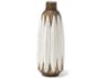 Sisko I Short Rustic Brown White Ceramic Vase