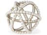 Espanlade II Large 11L x 11W White Wooden Beaded Orb