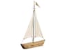 Tartane Small 17L x 2W Brown/Cream Nautical Inspired Sailboat