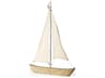 Tartane Large 22L x 2W Brown/Cream Nautical Inspired Sailboat