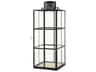 Gamfield 6.1L x 6.1W x 16.7H Large Black Metal and Glass Lantern