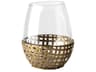 Reena I Small Gold Woven Metal Base Table Candle Holder