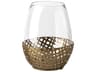 Reena II Large Gold Woven Metal Base Table Candle Holder