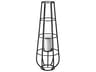 Bella Large Black Metal Cylindrical Cage Candle Holder Lantern