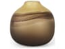 Pyla Short Yellow/Brown Glass Sand Dune Inspired Vase