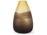 Pyla Large Yellow/Brown Glass Sand Dune Inspired Vase