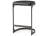 Tyson 17L x 18W x 28H Black Leather W/ Metal Frame Counter Stool