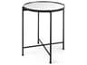 Samantha (Small) Black Mirror Top  Accent Table