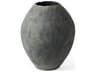 Gobi 20L x 23H Small Gray Ceramic Oval Vase