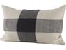 Raquel 13L x 21W Beige and Black Fabric Plaid Decorative Pillow Cover