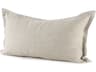 Mae 14L x 26W Beige Fabric Decorative Pillow Cover