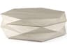 Arreto Natural Solid Wood Hexagonal Storage Coffee Table
