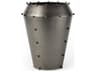 Elio 12.2H Large Gun Metal Gray Metal W/Studs Vase