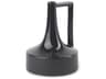 Burton 8.3H Small Glossy and Matte Black Ceramic Jug Vase